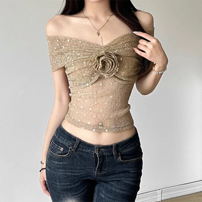 bardot mesh top boogzel clothing