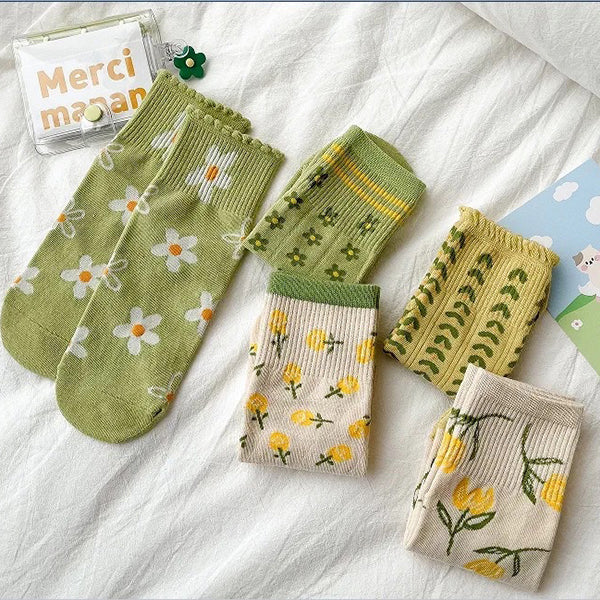 flower pattern pack socks boogzel clothing