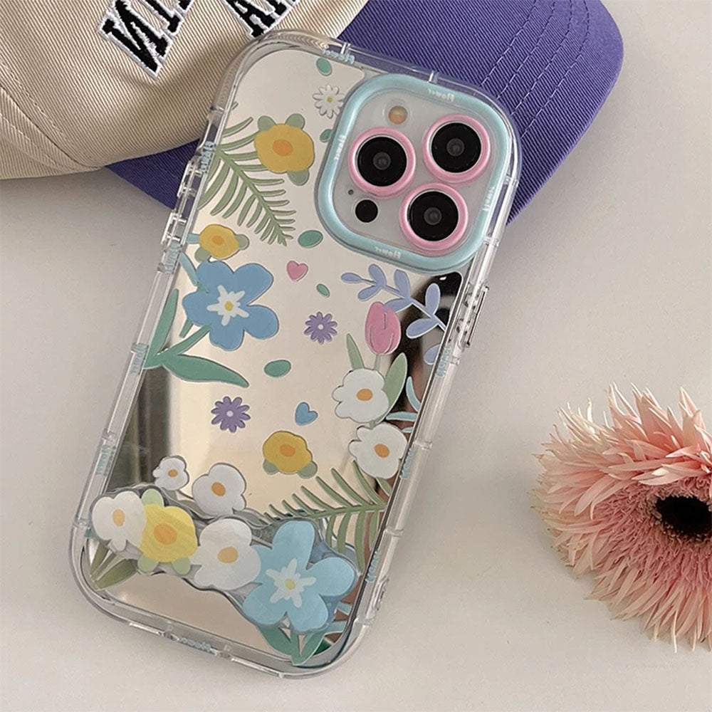 flowers pattern iphone case with holder boogzel clothing