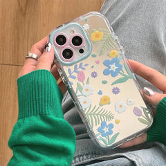flowers pattern iphone case with holder boogzel clothing