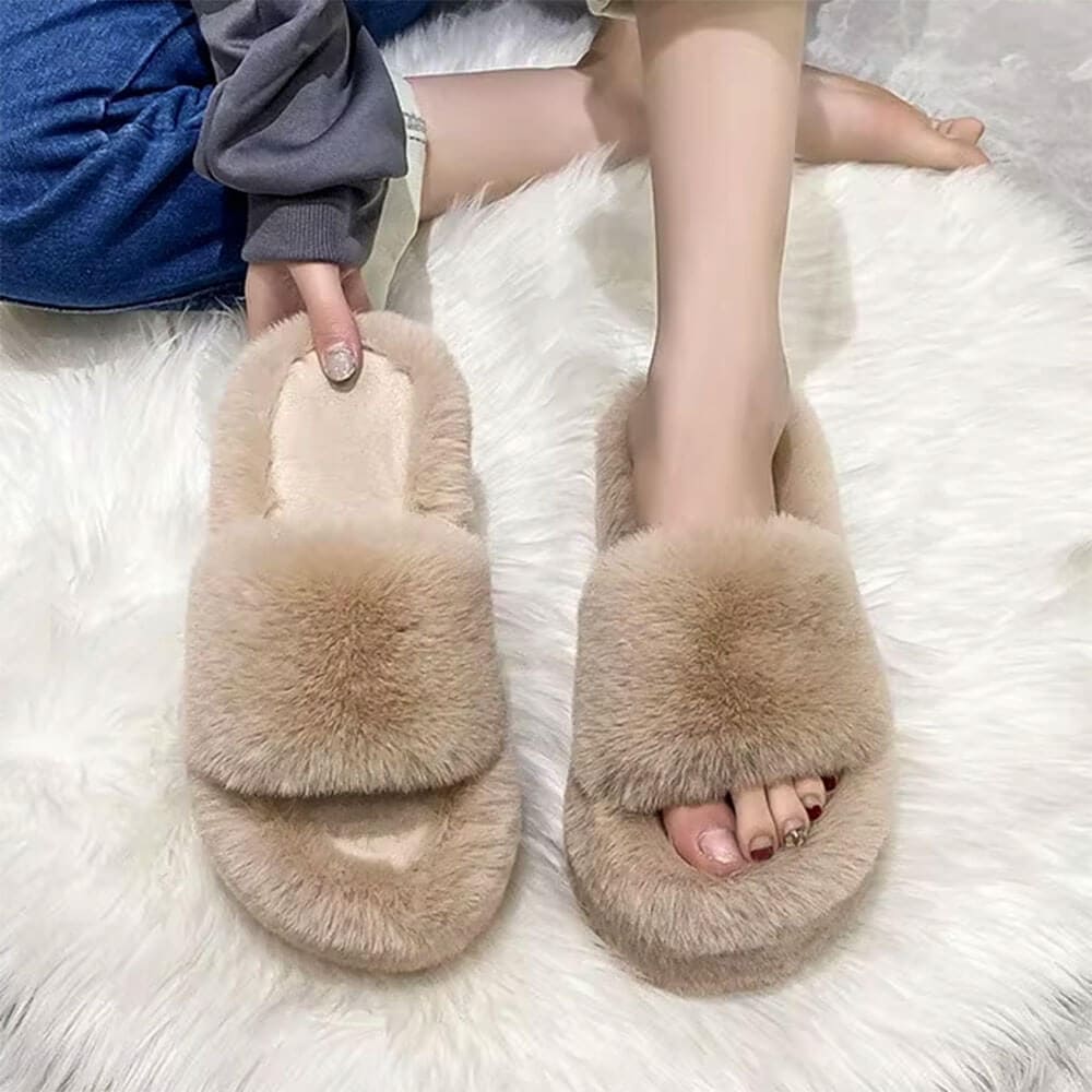 fluffy platform slippers boogzel clothing