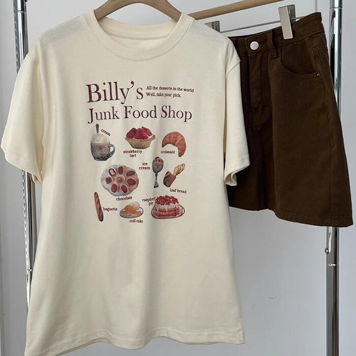 food aesthetic graphic t-shirt boogzel clothing