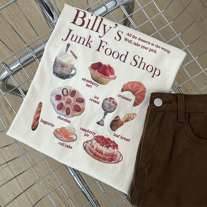 food aesthetic graphic t-shirt boogzel clothing