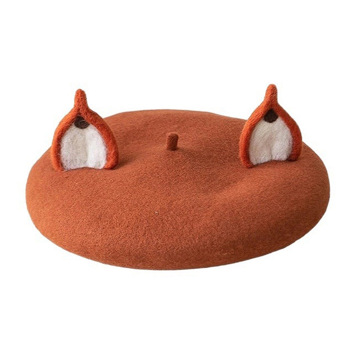 fox beret hat boogzel clothing