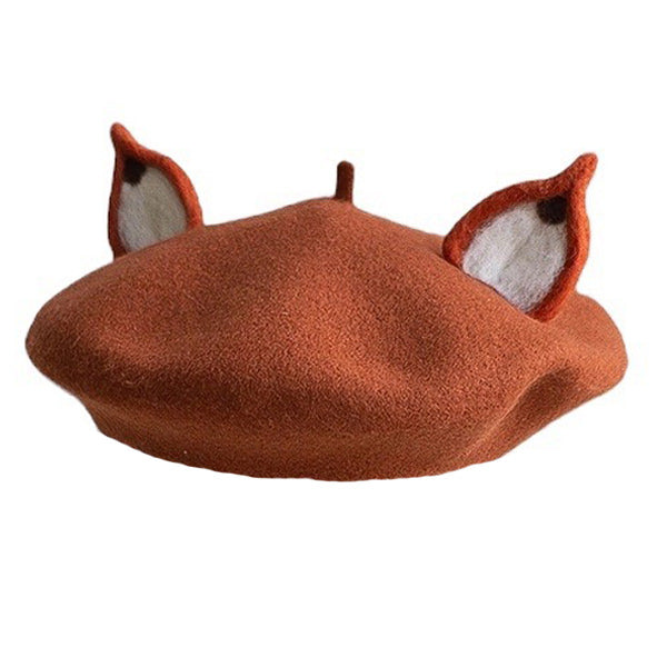 fox beret hat boogzel clothing