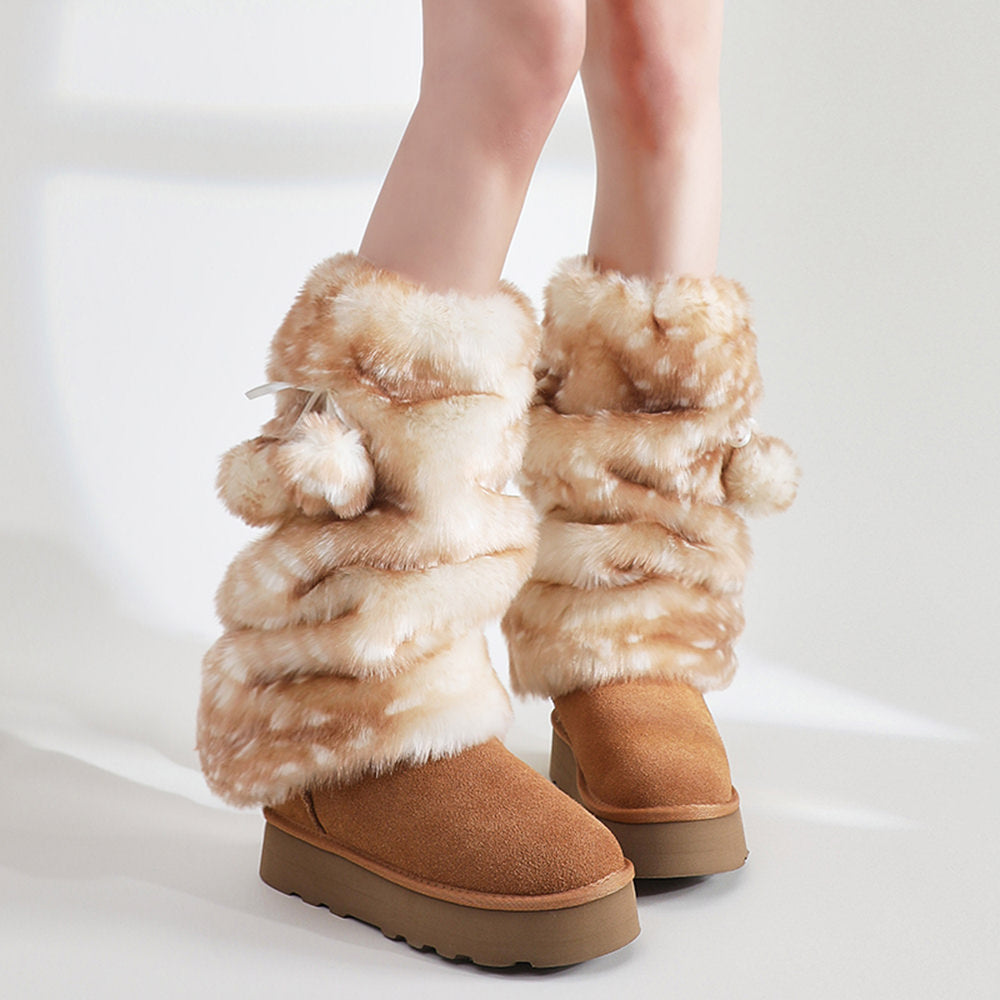 forest fawn fluffy leg warmers boogzel clothing