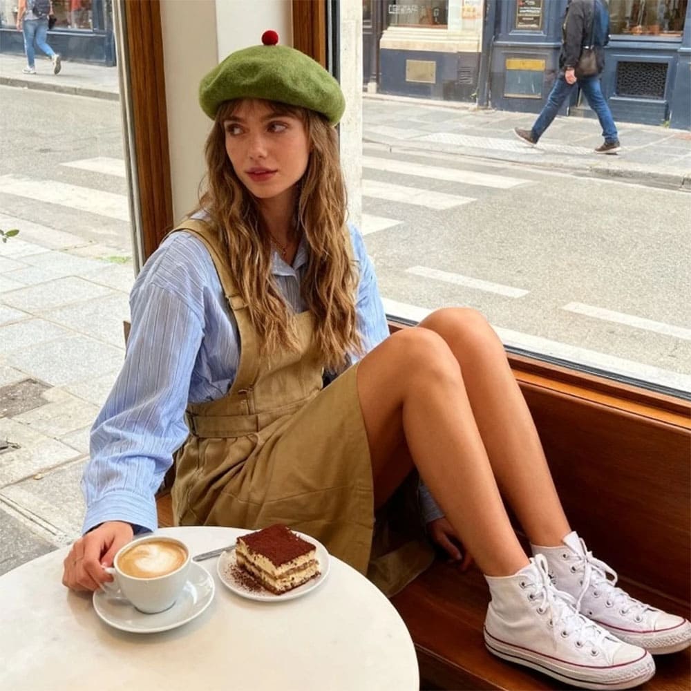 french girl wool beret hat boogzel clothing