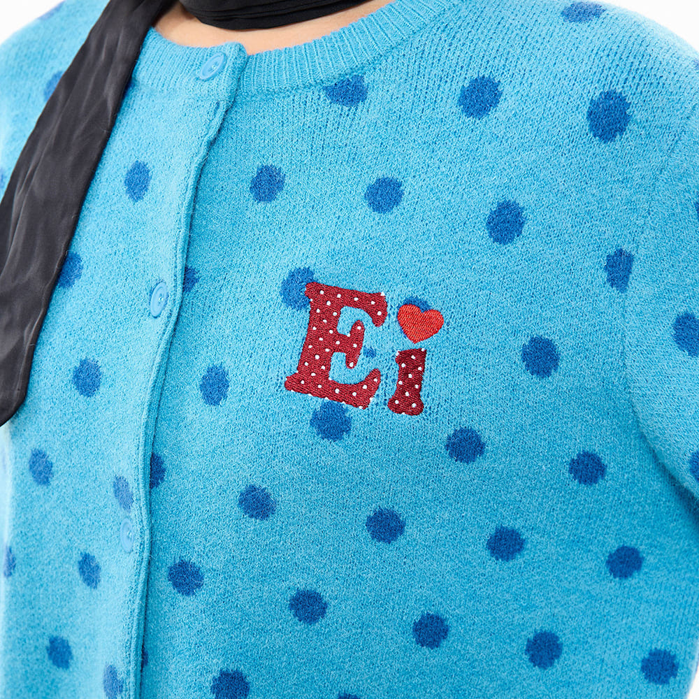 french girl polka dot cardigan boogzel clothing