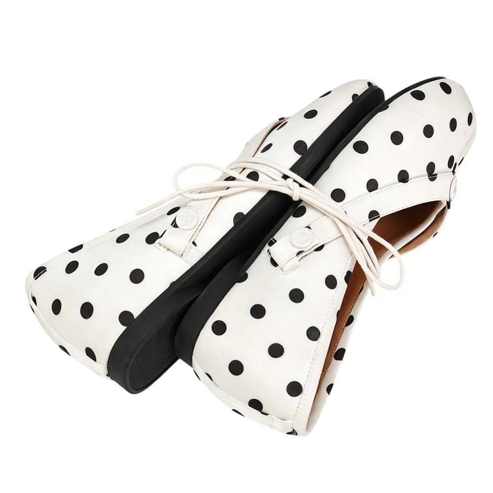 french girl polka dot tabi ballet flats boogzel clothing