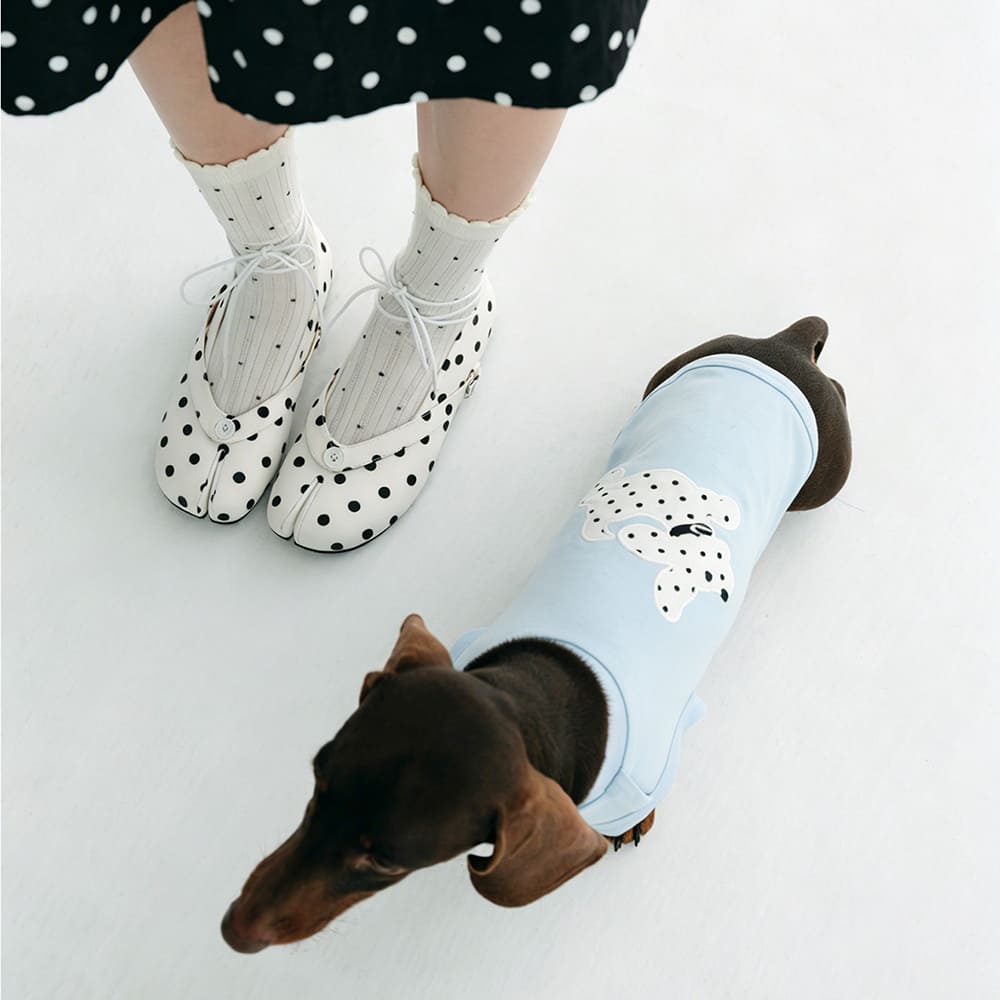french girl polka dot tabi ballet flats boogzel clothing