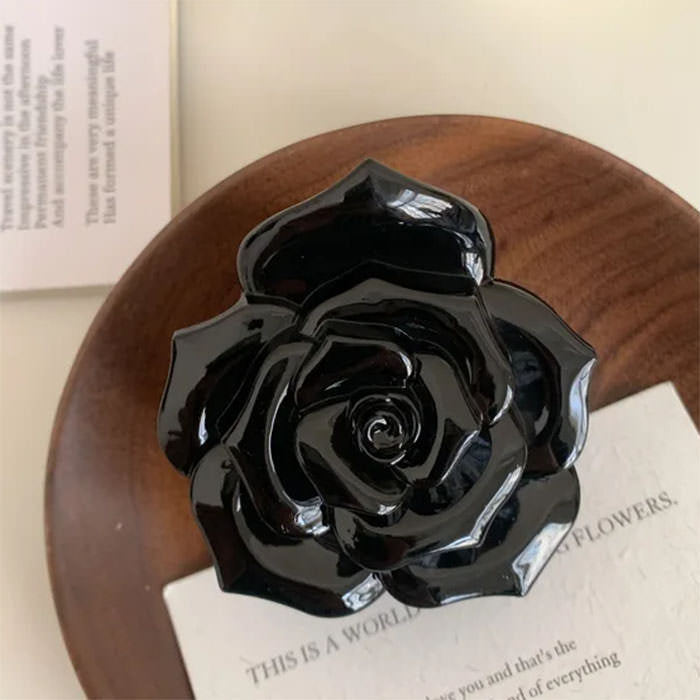 black rose hair claw clip boogzel clothing
