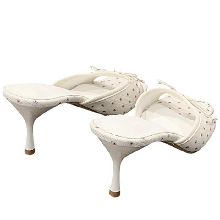 french summer floral heeled mules boogzel clothing