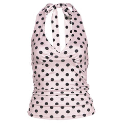 french summer polka dot halter top boogzel clothing