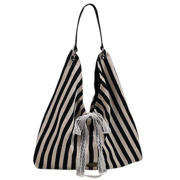 black and white striped sack bag boogzel clothing