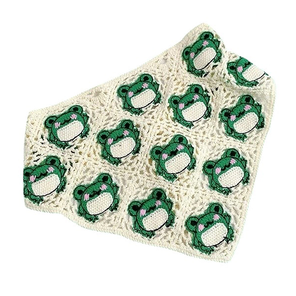 frog crochet triangle bandana boogzel clothing