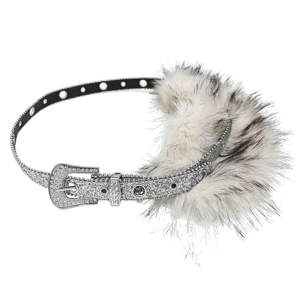 frost queen y2k fur belt boogzel clothing