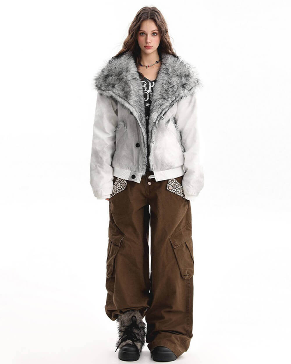 fur trim jacket boogzel clothing