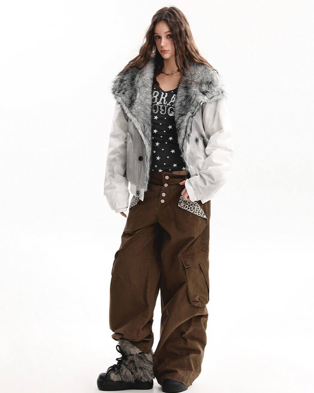 fur trim jacket boogzel clothing