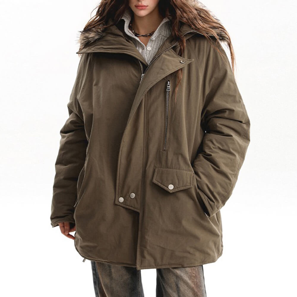 fur trim parka coat jacket boogzel clothing