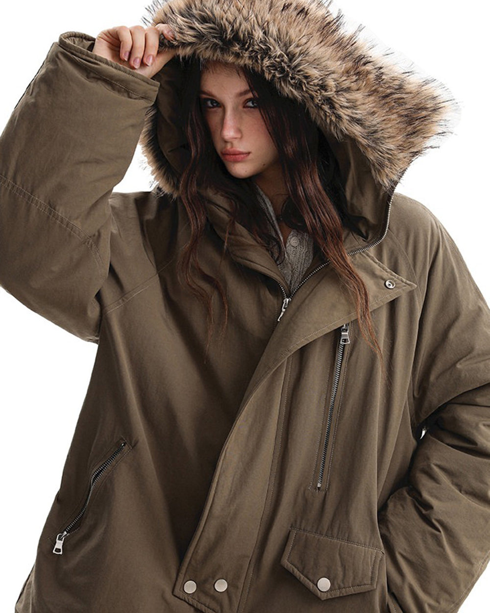 fur trim parka coat jacket boogzel clothing