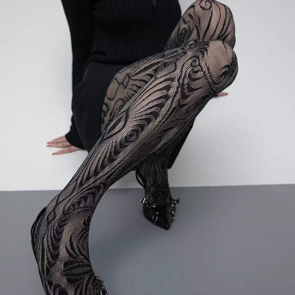 geometric pattern tights boogzel clothing