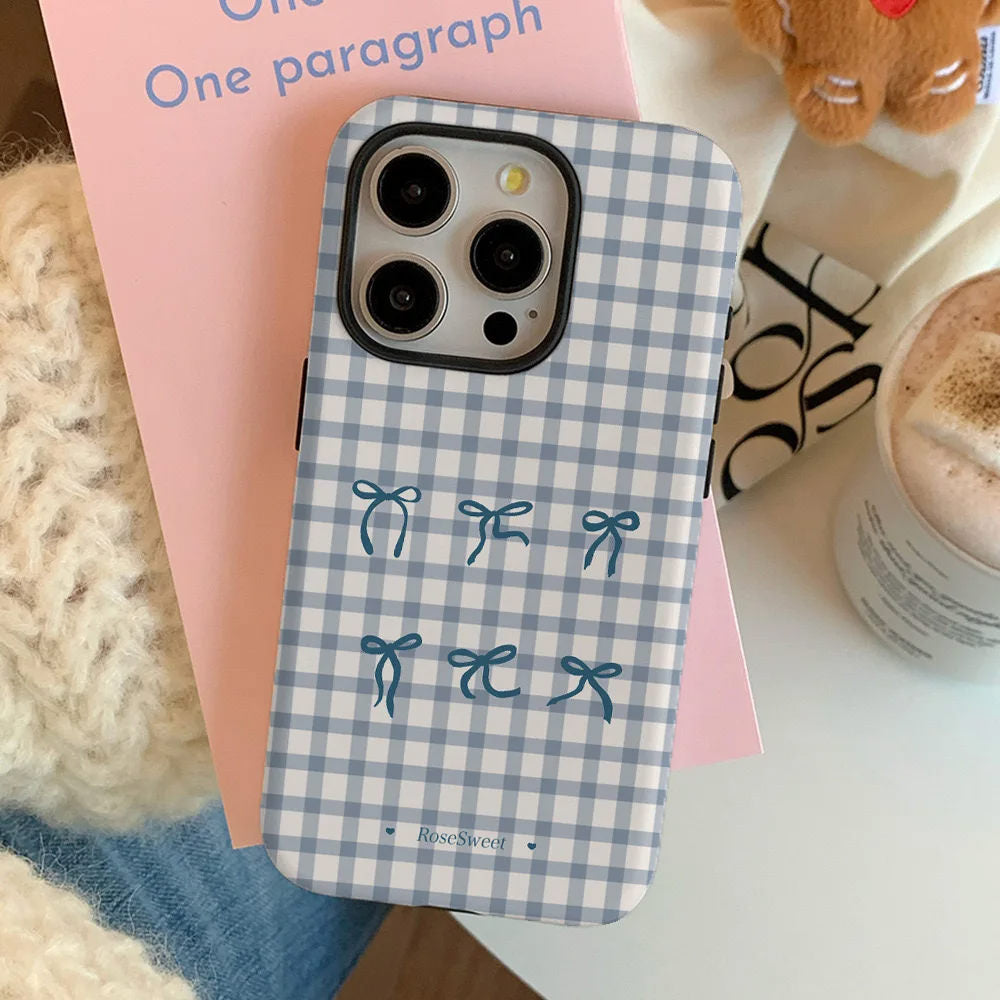 gingham bows iphone case boogzel clothing