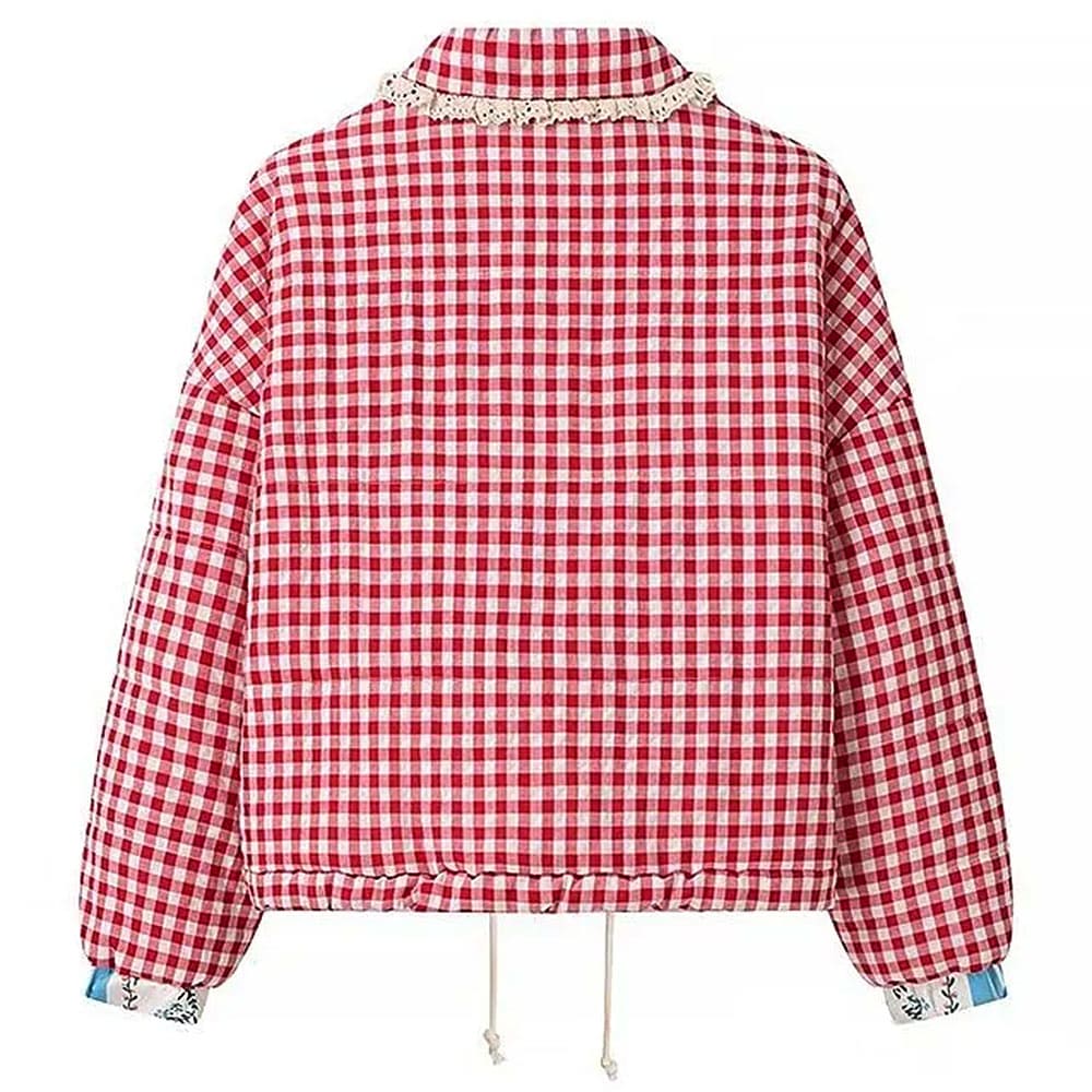 gingham heart pocket jacket boogzel clothing
