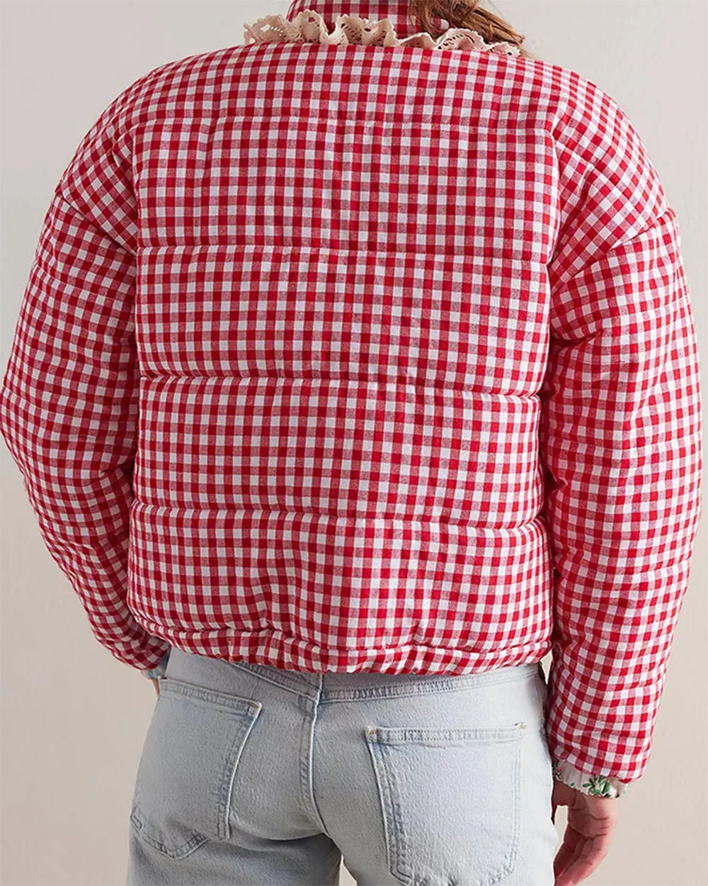 gingham heart pocket jacket boogzel clothing