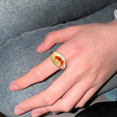 goldfish clear resin ring boogzel clothing