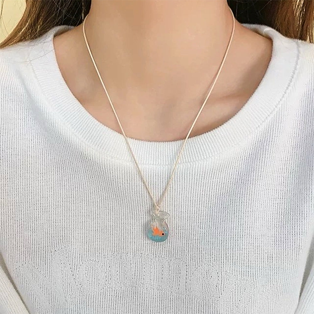 goldfish pendant necklace boogzel clothing