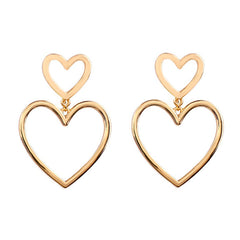 gold heart earrings boogzel clothing