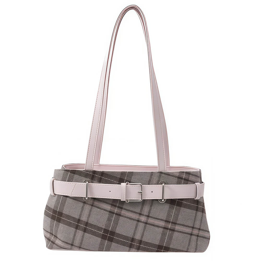 gossip girl plaid belted bag boogzel clothing