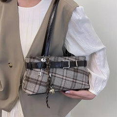gossip girl plaid belted bag boogzel clothing