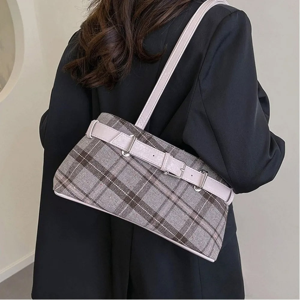 gossip girl plaid belted bag boogzel clothing