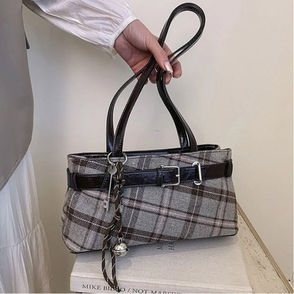 gossip girl plaid belted bag boogzel clothing