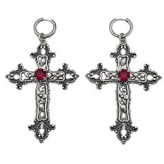 gothic cross earrings boogzel clothing