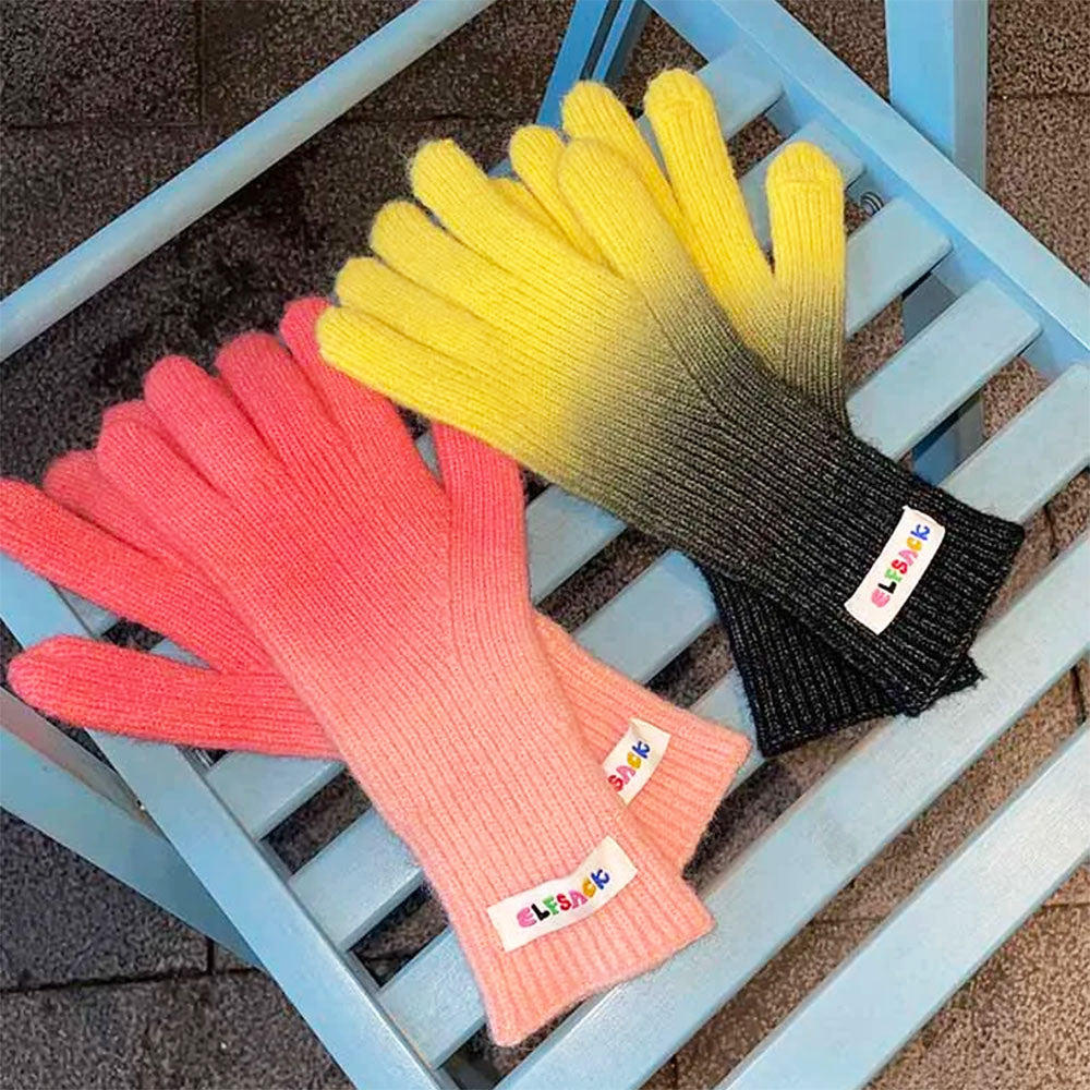 gradient ribbed gloves boogzel clothing