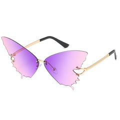 Gradient Butterfly Oversized Sunglasses