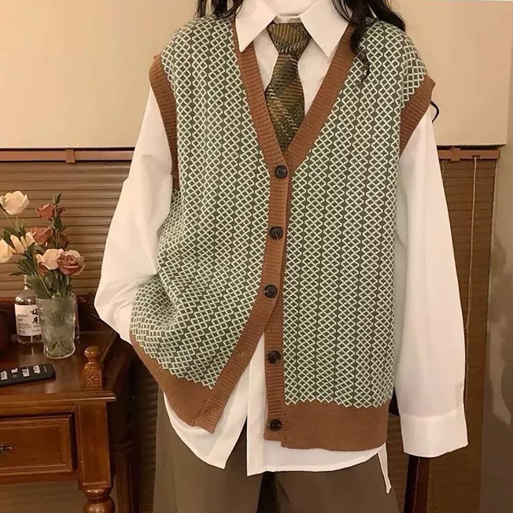 grandpa aesthetic button up vest boogzel clothing