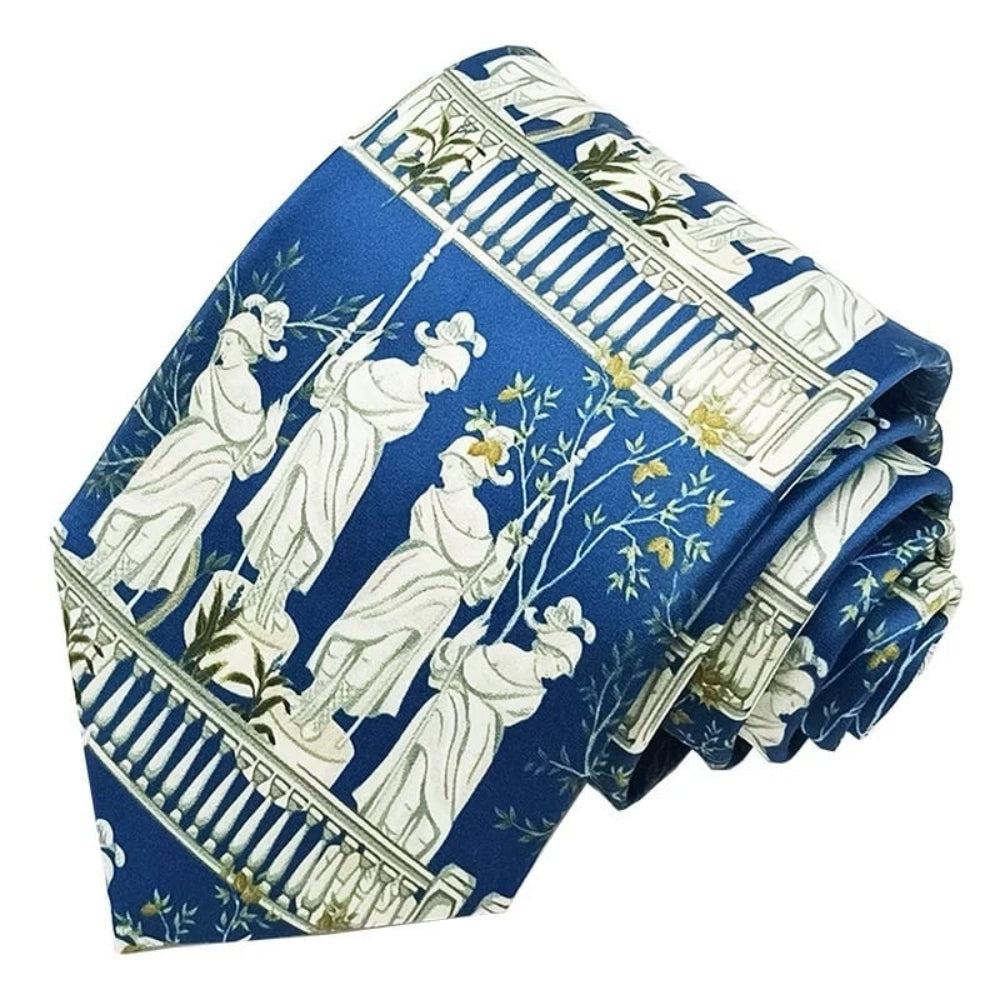 greece mediterranean print tie boogzel clothing
