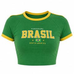 green brazil crop top boogzel clothing