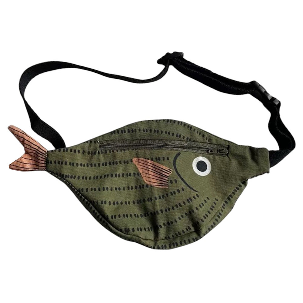 green fish waist bag boogzel clothing