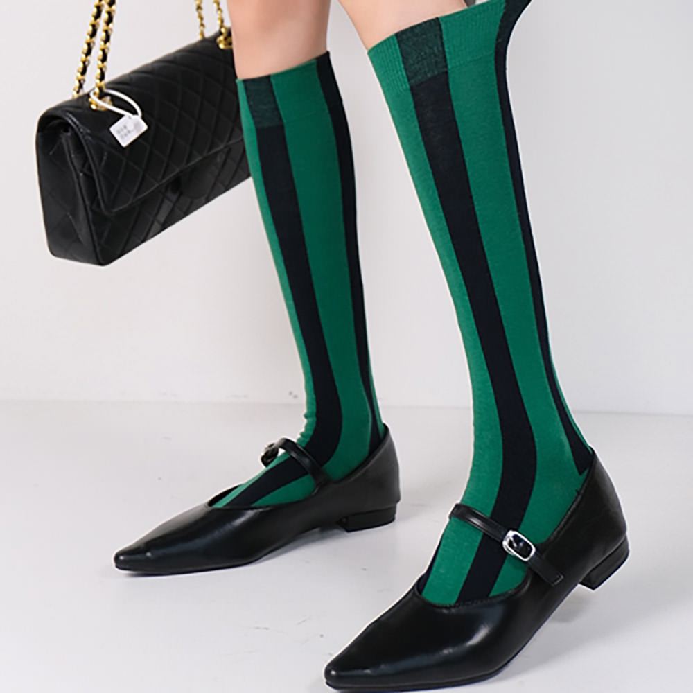 green striped knee socks boogzel clothing