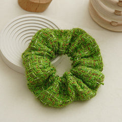 green tweed scrunchie boogzel clothing