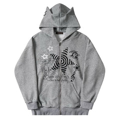 grunge cut out shoulder sweatshirt boogzel clothing