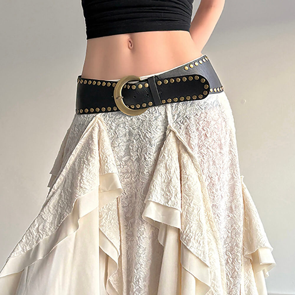 grunge double rivet belt boogzel clothing