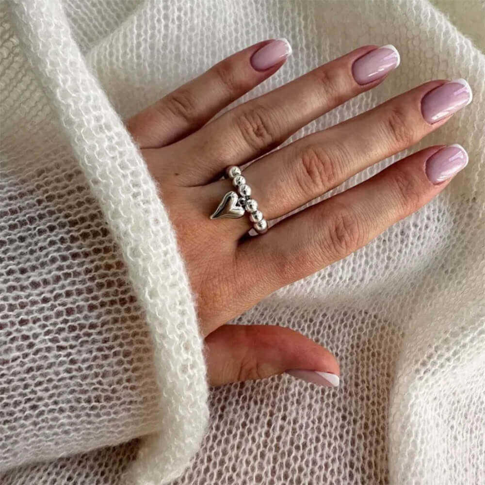 grunge heart charm ring boogzel clothing