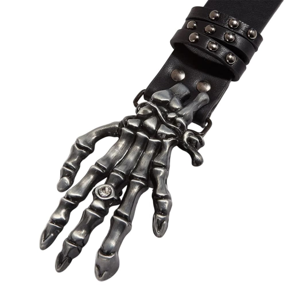 grunge skeleton hand belt boogzel clothing