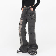 grunge black ripped jeans boogzel clothing