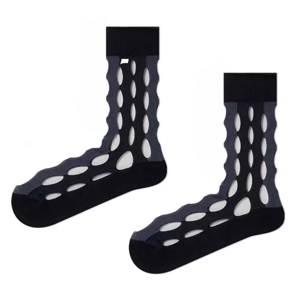 grunge cutout mesh socks boogzel clothing